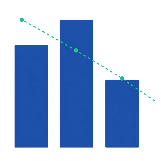 Blue Bar Chart Analytics graphics Blue Bar Chart Analytics graphics