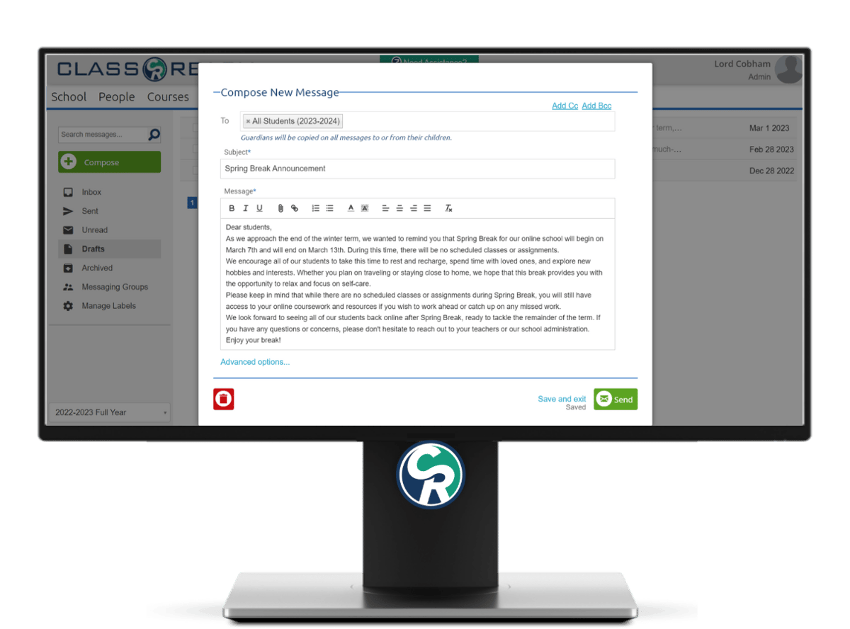 Easy to use messaging tools 