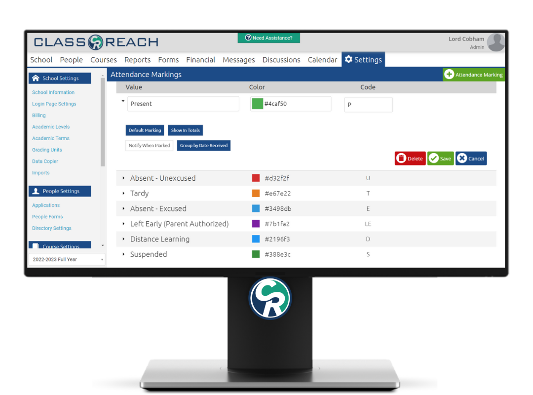 Attendance Settings