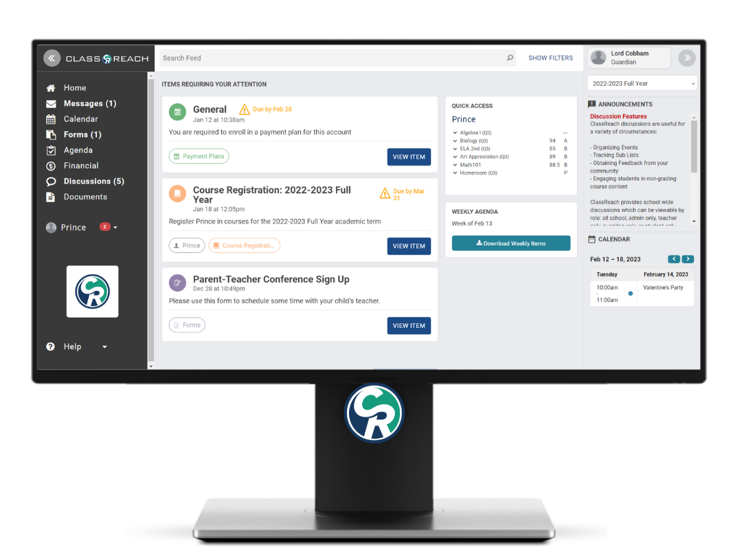 School Management Software with Single User Login