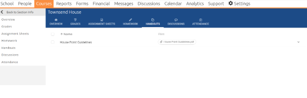 ClassReach Handouts Feature