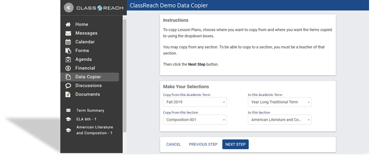 The ClassReach Data Copier