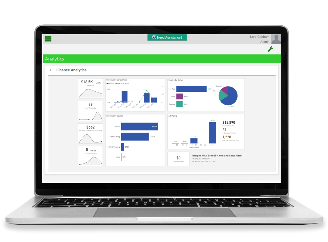 ClassReach Financial Analytics Feature ClassReach Financial Analytics Feature